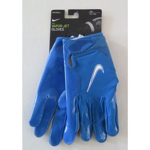 Nike CZ4127-490 Men's Sz 3XL Blue/White Vapor Jet Football Gloves - Picture 4 of 8